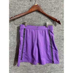 Bolle Sport Skirt Womens XS Purple Athletic Tennis Zip Stretch Studded Trim